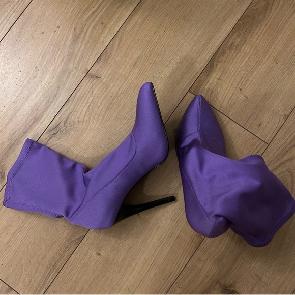 CALL IT SPRING Purple SOCK BOOTS NWOT - Picture 2 of 5